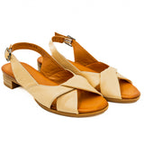 Sandale dama Anna Viotti din piele naturala bej 19-90