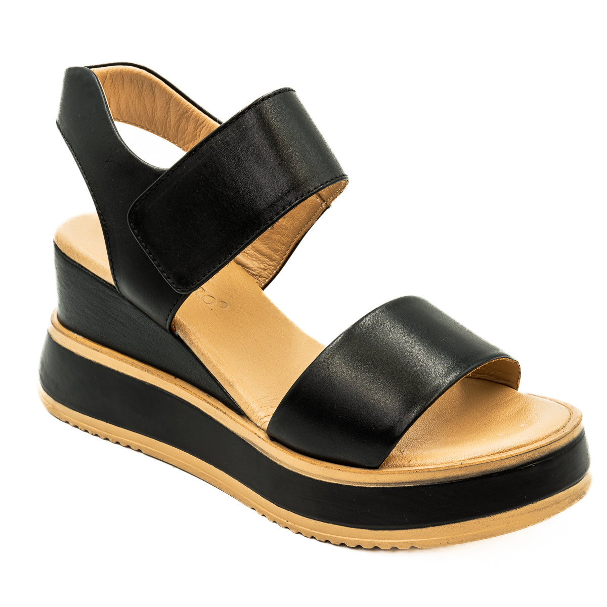 Sandale dama Anna Viotti din piele naturala cu scai negre 47-978