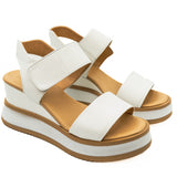 Sandale dama Anna Viotti din piele naturala cu scai albe 47-978