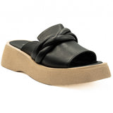 Saboti dama Anna Viotti din piele naturala cu talpa ortopedica negri 982