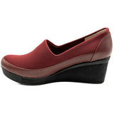 Pantofi dama Anna Viotti  din piele naturala, strech D ER-590 BORDO 