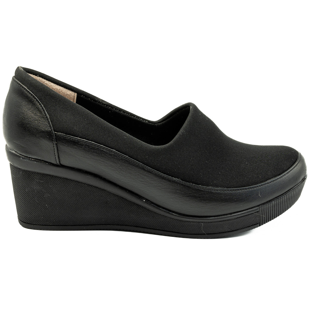 Pantofi dama Anna Viotti  din piele naturala, strech D ER-590 NEGRU 