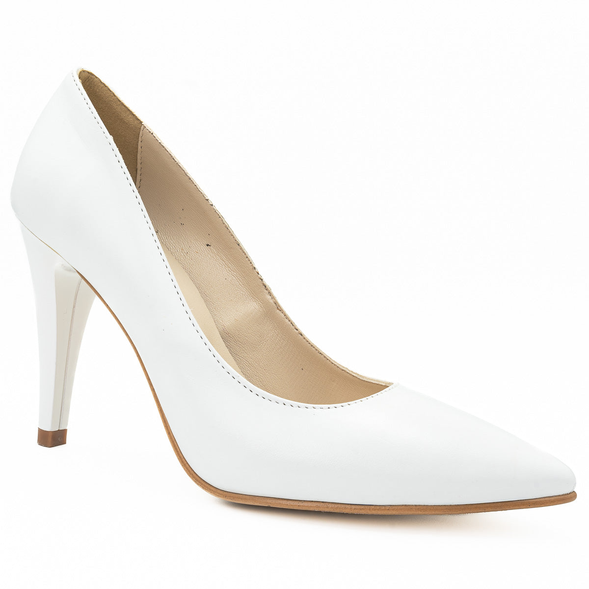 Pantofi dama Anna Viotti din piele naturala D F60 alb 