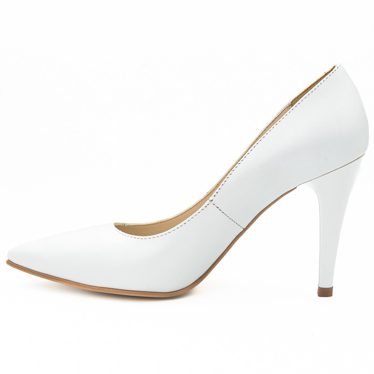 Pantofi dama Anna Viotti din piele naturala D F60 alb 