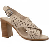 Sandale dama Anna Viotti din piele naturala D 22-K721 BEJ