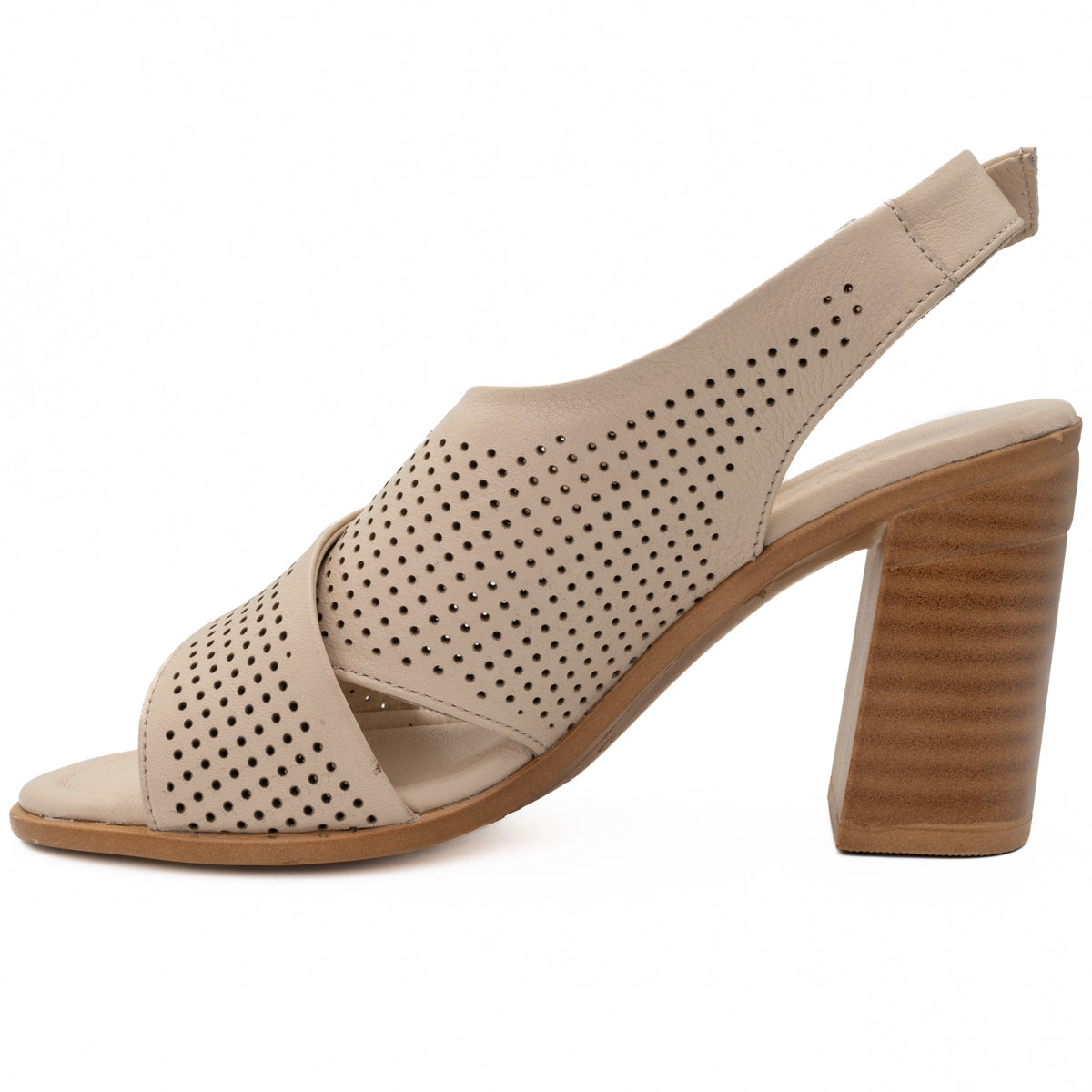 Sandale dama Anna Viotti din piele naturala D 22-K721 BEJ
