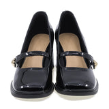 Pantofi dama eleganti Feeling din piele lacuita D7165 negru-3