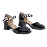 Pantofi dama eleganti Feeling din piele lacuita D582309 negru-1