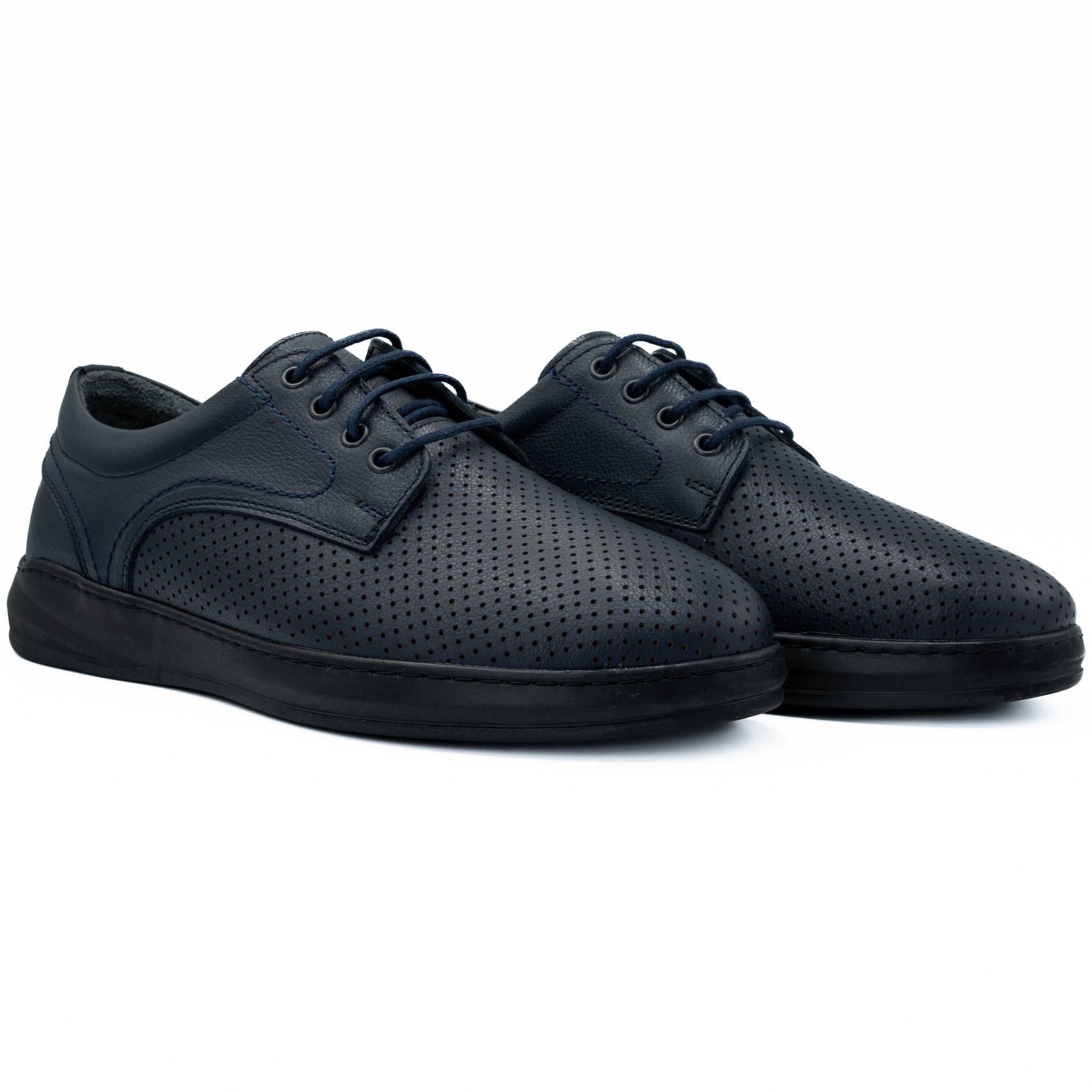 Pantofi barbati Goretti din piele naturala B36-1669 blu