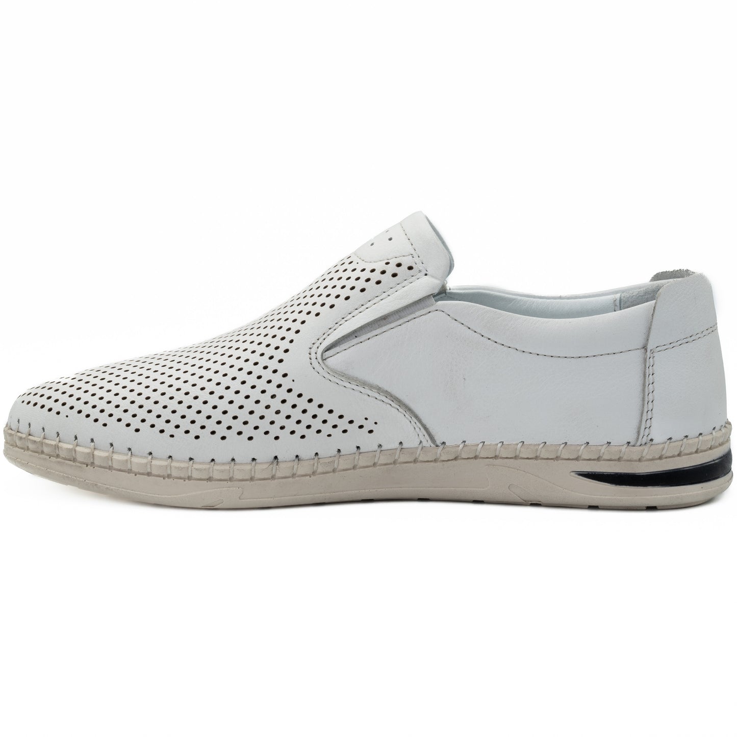 Pantofi barbati Goretti din piele naturala  36-0419 alb