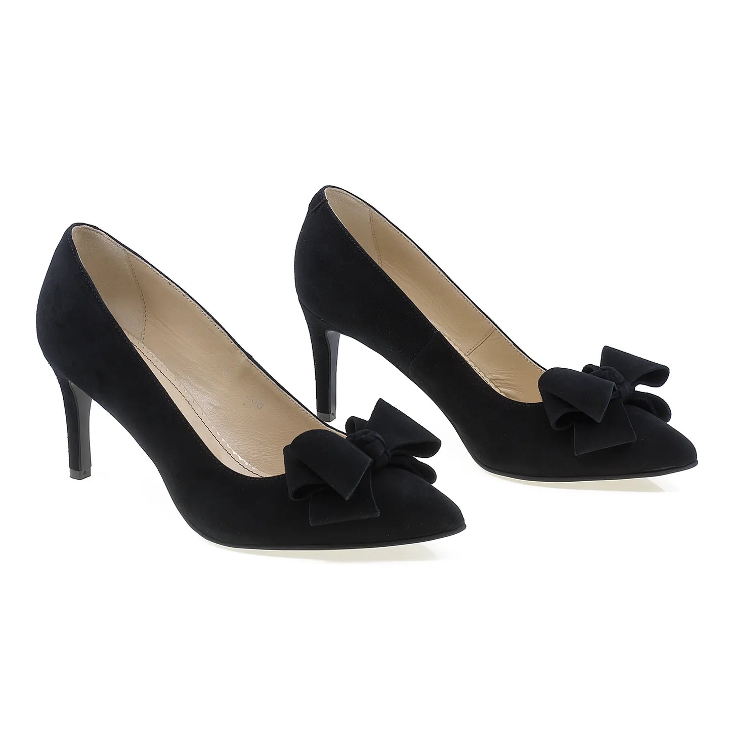 Pantofi dama eleganti din piele intoarsa Guban D1258 negru-1