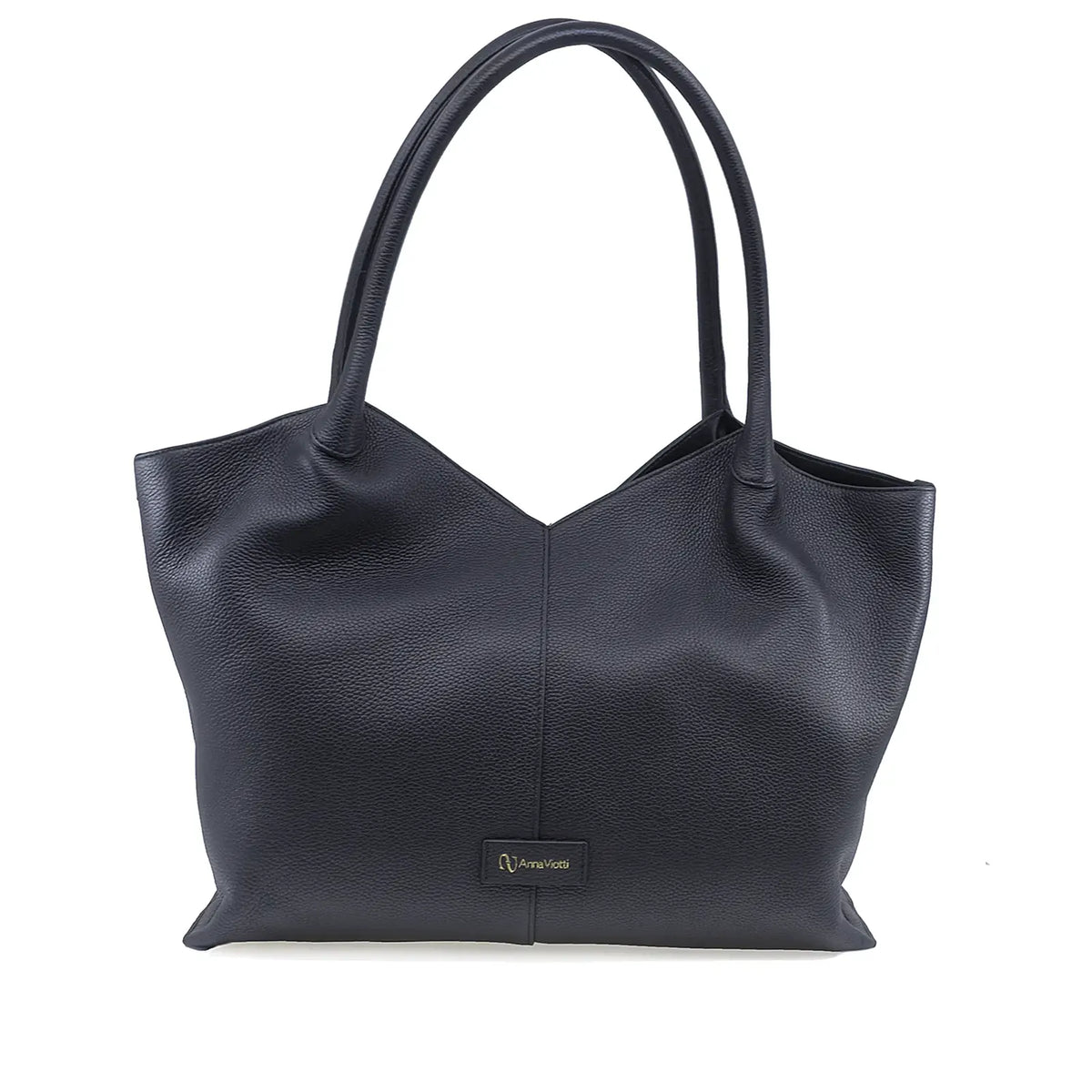 Geantă damă Anna Viotti piele naturala CS10499-001 neagra