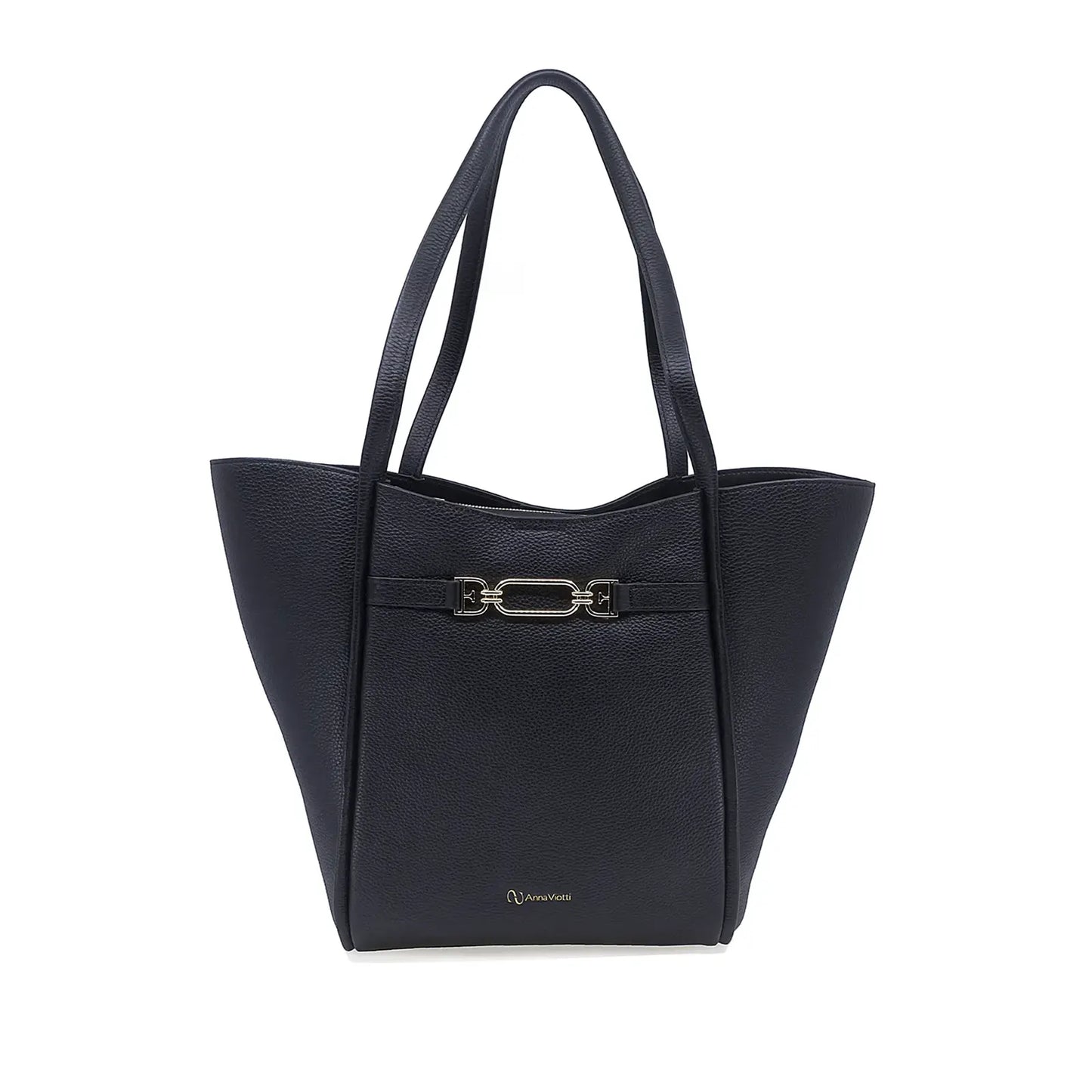 Geantă damă Anna Viotti piele naturala CS7132-001 neagra