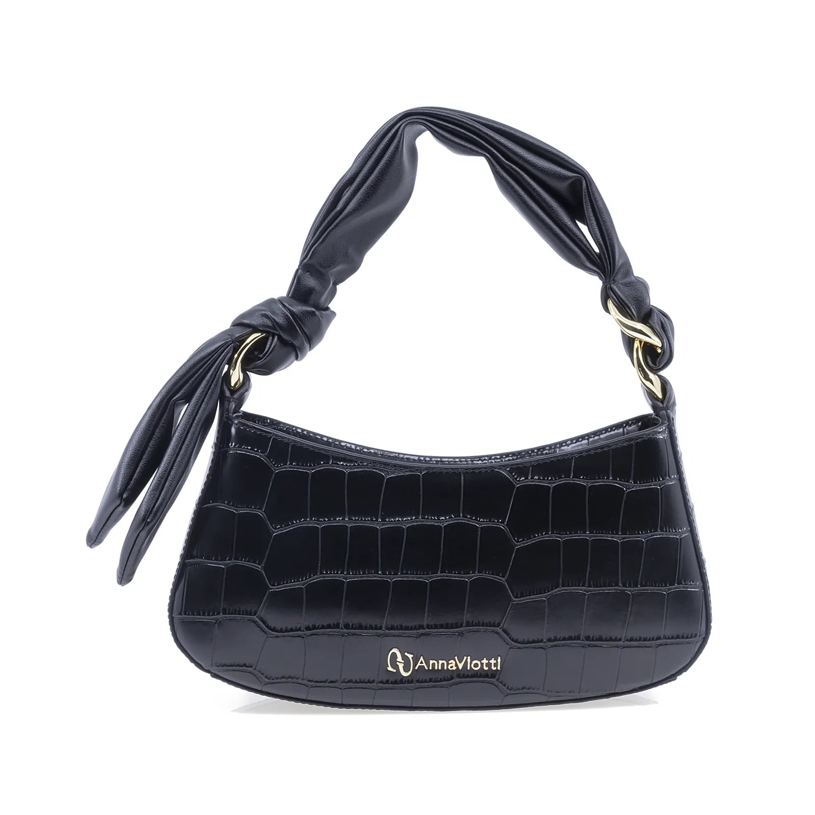 Geantă damă Anna Viotti piele naturala CS8136-001 neagra