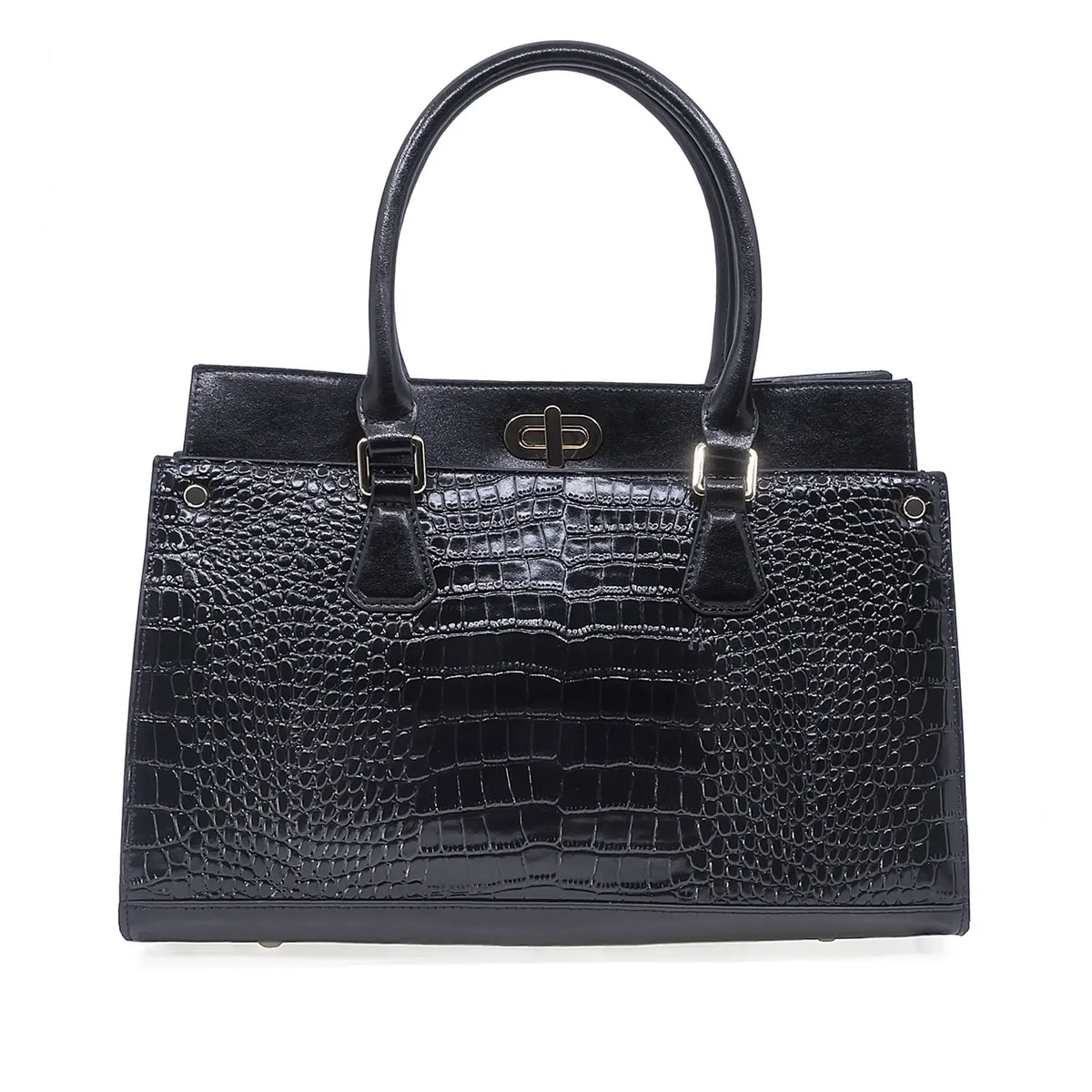 Geantă damă Anna Viotti piele naturala CSN1104D001 neagra