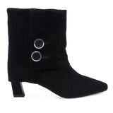 Ghete Dama Elegante Anna Viotti Piele Intoarsa D105-W32R-J1210-N64 negre