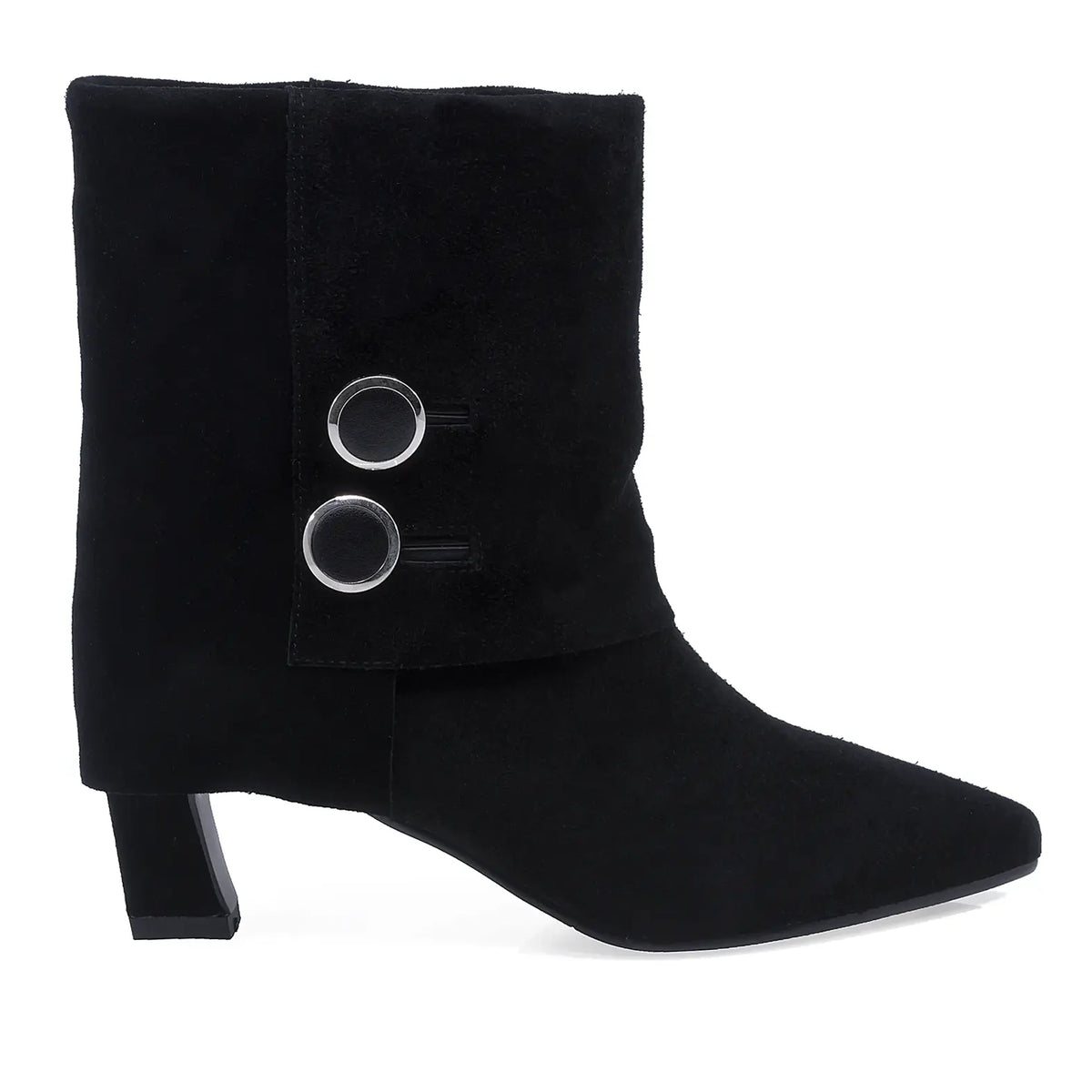 Ghete Dama Elegante Anna Viotti Piele Intoarsa D105-W32R-J1210-N64 negre