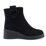 Ghete Dama Casual Anna Viotti Piele Intoarsa D111-26AW29-1 negre