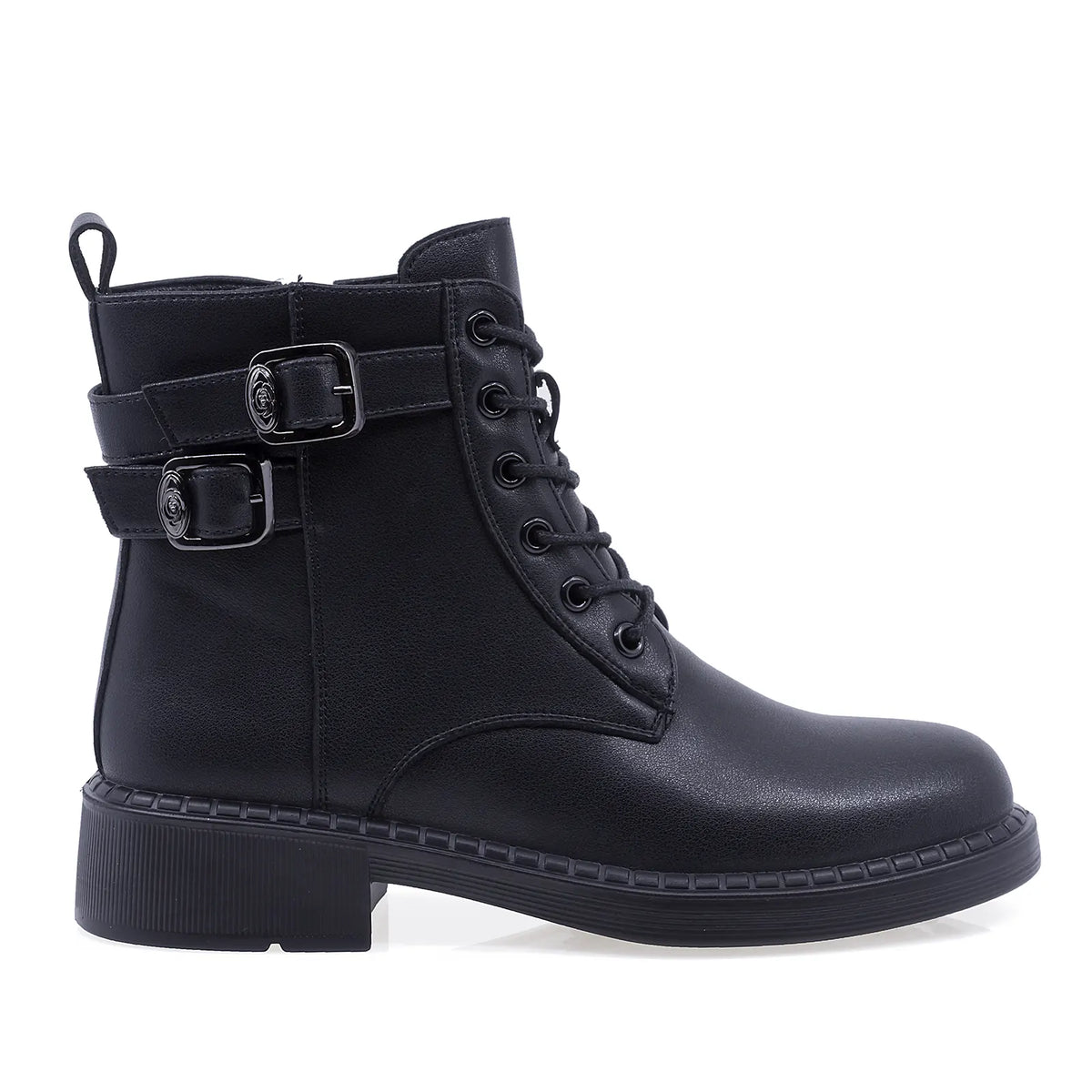 Ghete dama casual Anna Viotti piele naturala D111-B30931 negre