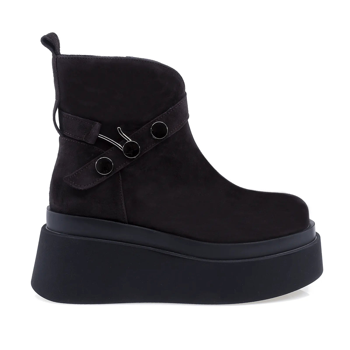 Ghete Dama Casual Anna Viotti Piele Nabuc D122-A1381-L9168 maro