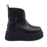 Ghete Dama Casual Anna Viotti Piele Naturala D122-A1381-L9168 negre