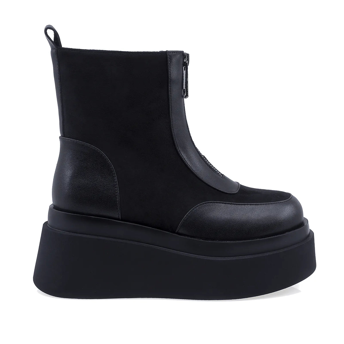 Ghete Dama Casual Anna Viotti Piele Naturala D122-A1381-L9178 negre