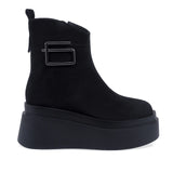 Ghete Dama Casual Anna Viotti Piele Nabuc D122-P115-292 negre