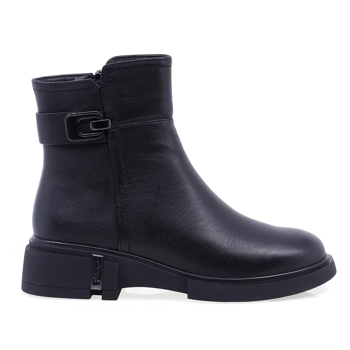 Ghete dama casual Anna Viotti piele naturala D111-26AW31-1 negre