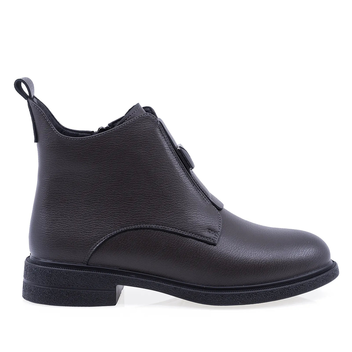 Ghete dama casual Anna Viotti piele naturala D111-B30058 gri
