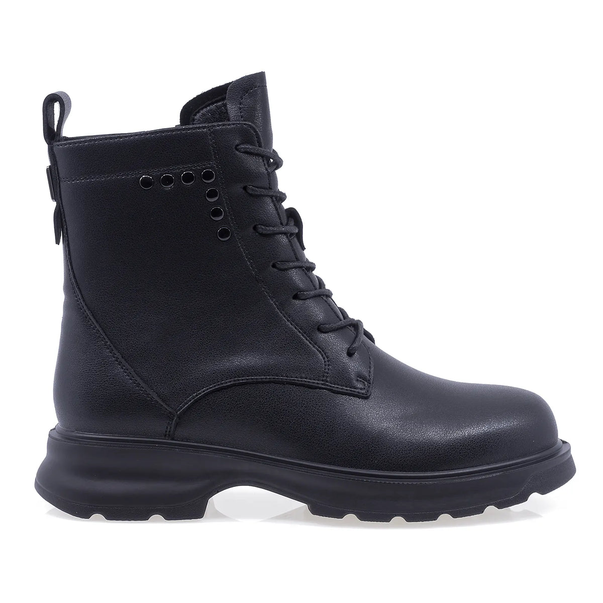 Ghete dama casual Anna Viotti piele naturala D111-B6372 negre