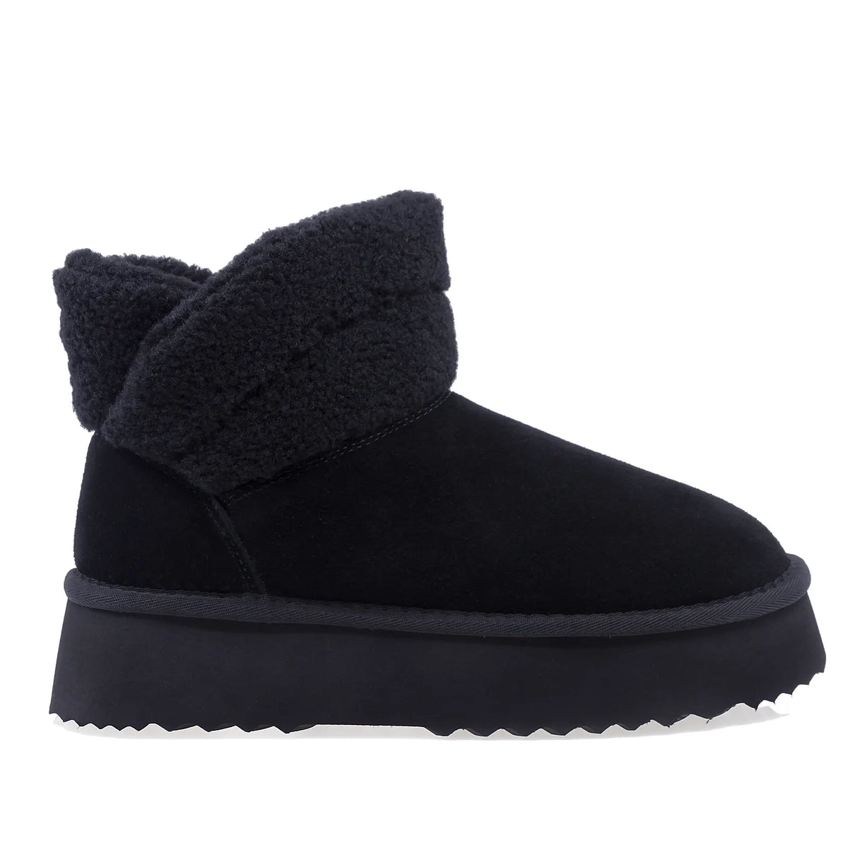Ghete dama casual Anna Viotti piele intoarsa D113-AV2712 negre