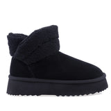 Ghete dama casual Anna Viotti piele intoarsa D113-AV2712 negre