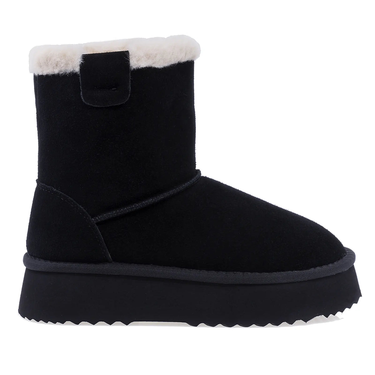 Ghete dama casual Anna Viotti piele intoarsa D113-AV2716 negre