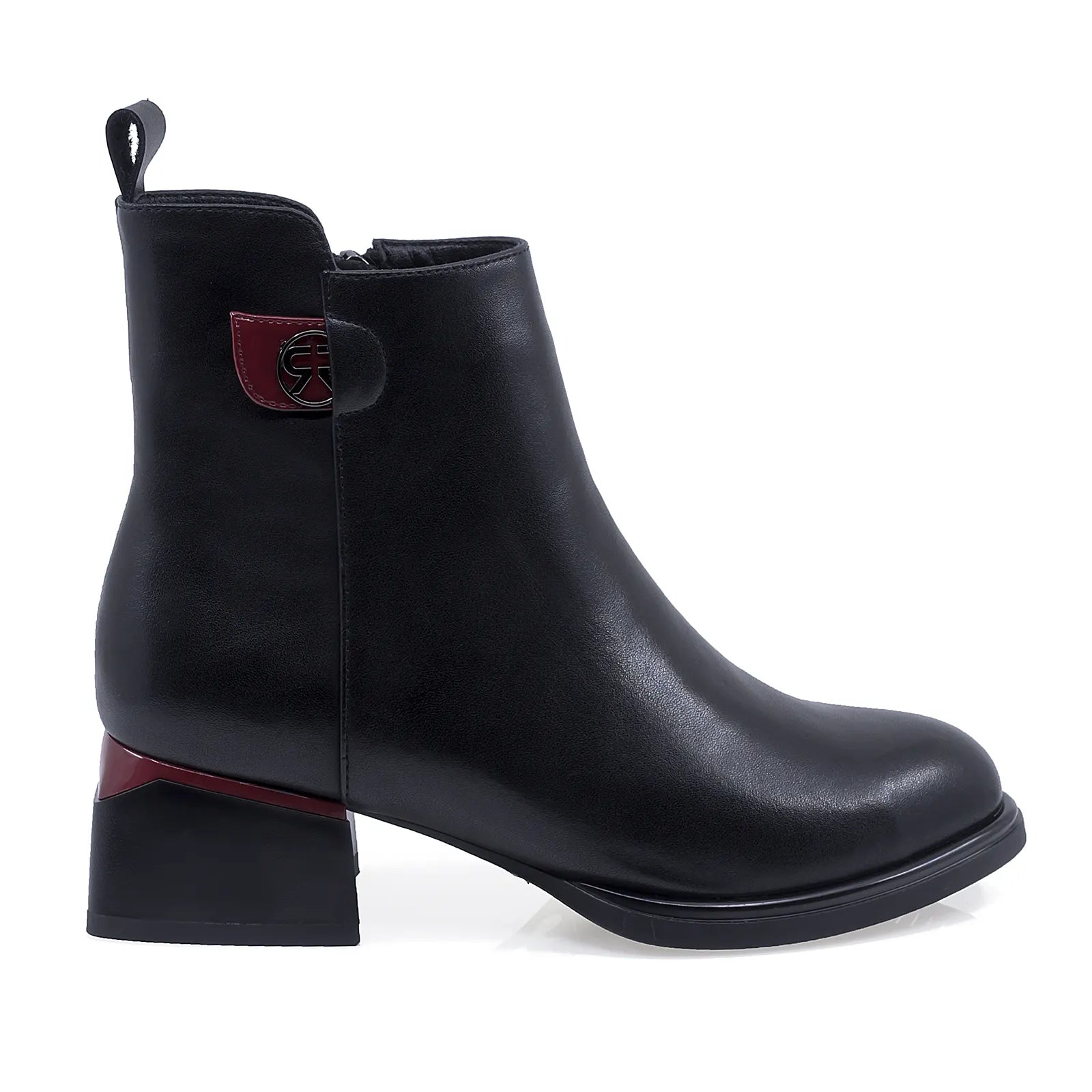Ghete Dama Elegante Anna Viotti Piele Naturala D105-4157R-NT01-820-350 negre