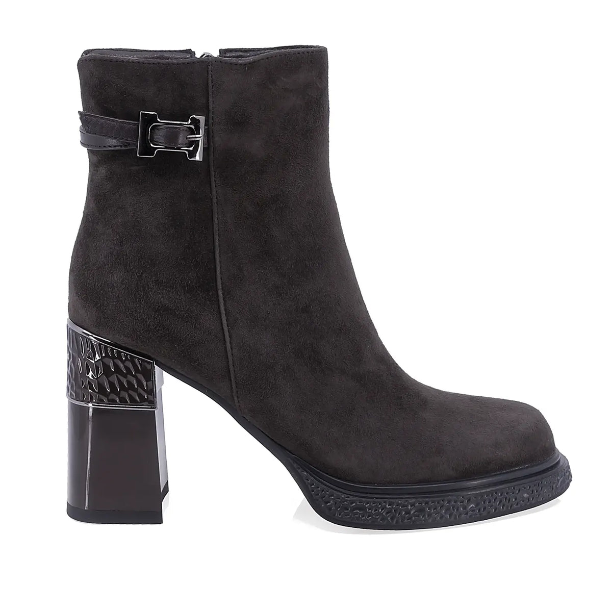 Ghete dama elegante Anna Viotti piele naturala D122-ZPW351-N4783-3 maro