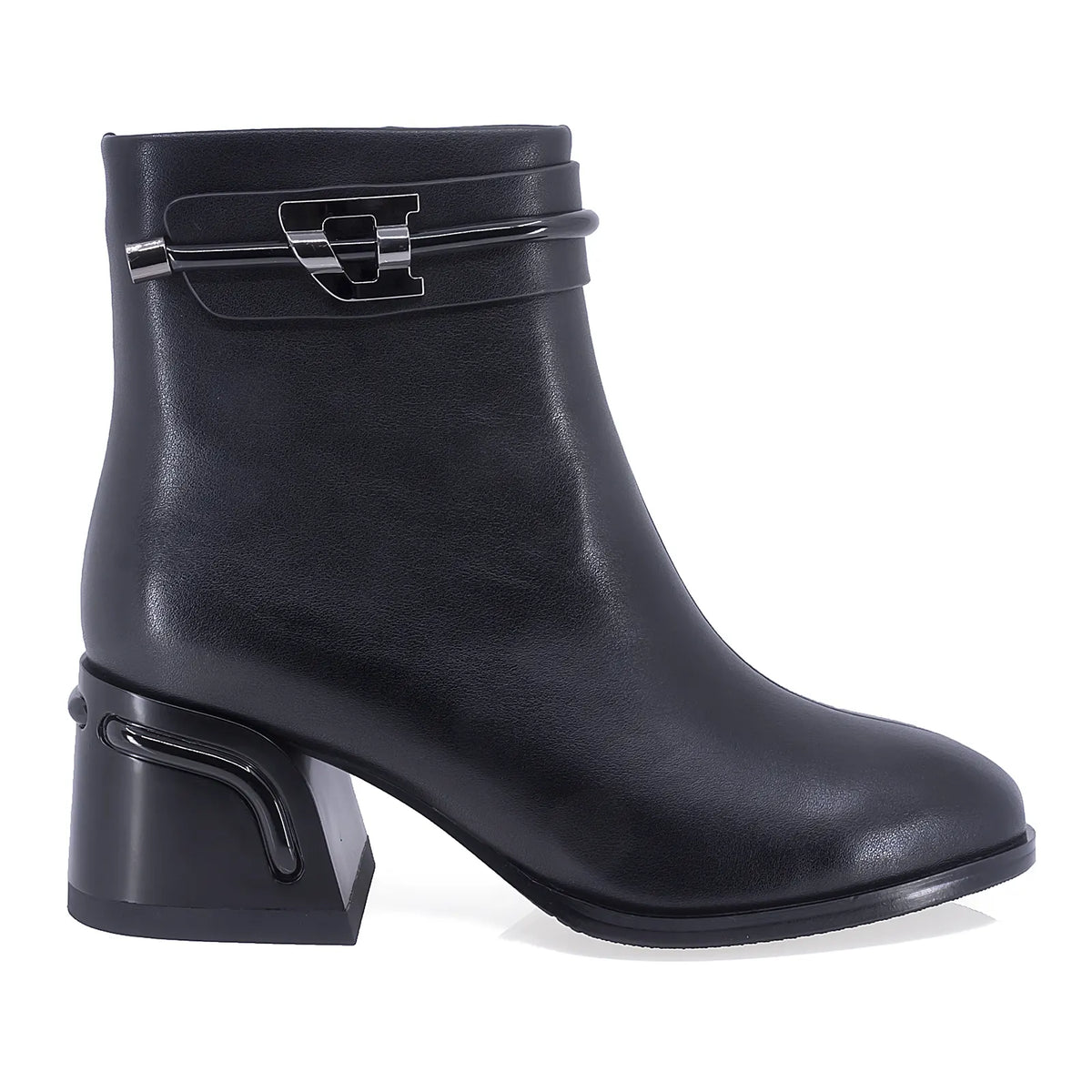 Ghete dama elegante Anna Viotti piele naturala D123-J5.5-1FA2722-827-T107 negre