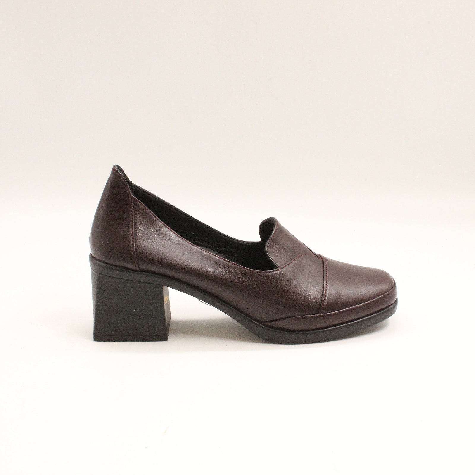Pantofi Eleganți Damă Anna Viotti Piele Naturală D13-945 bordo