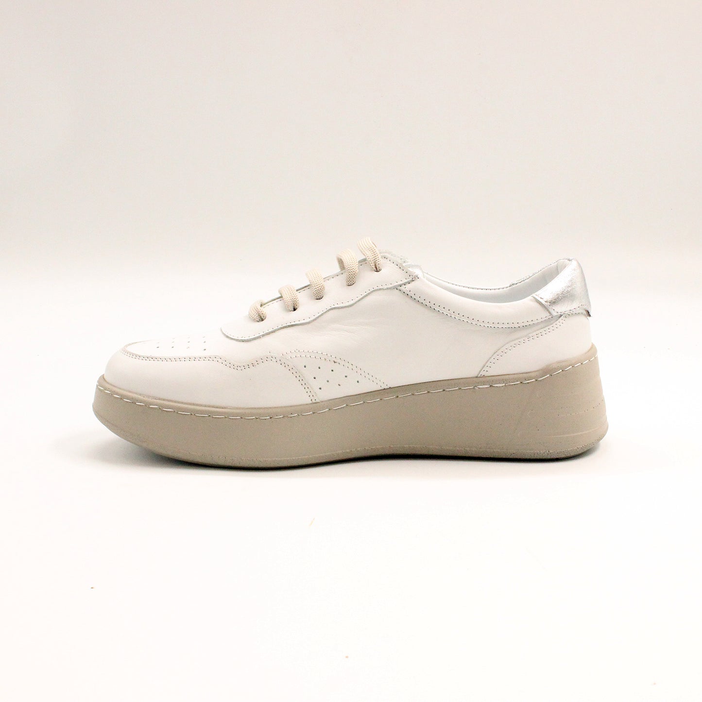 Pantofi Dama Casual Anna Viotti Piele Naturala D59-23633 alb