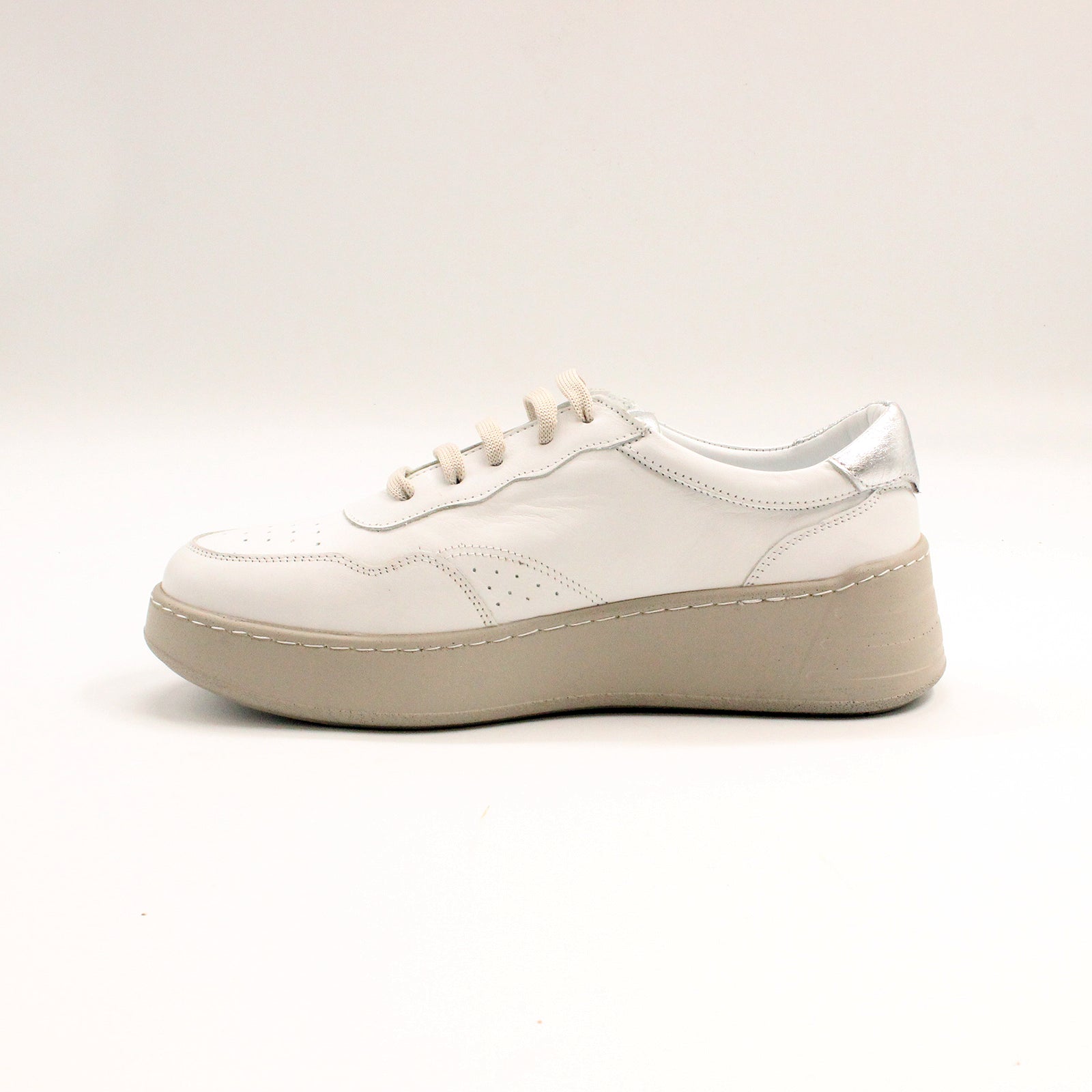 Pantofi Dama Casual Anna Viotti Piele Naturala D59-23633 alb