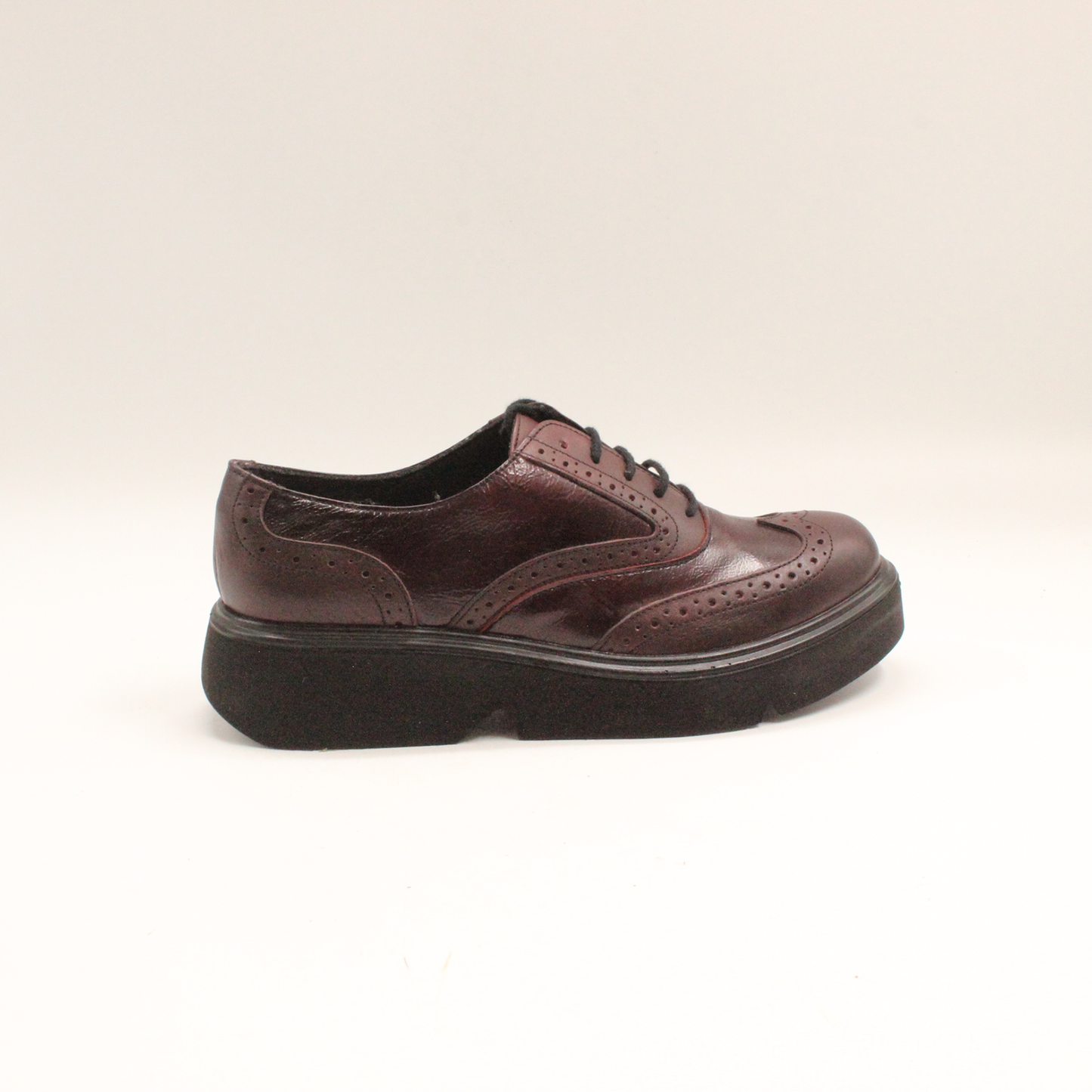 Pantofi Dama Casual Anna Viotti Piele Lacuita D21-040 bordo