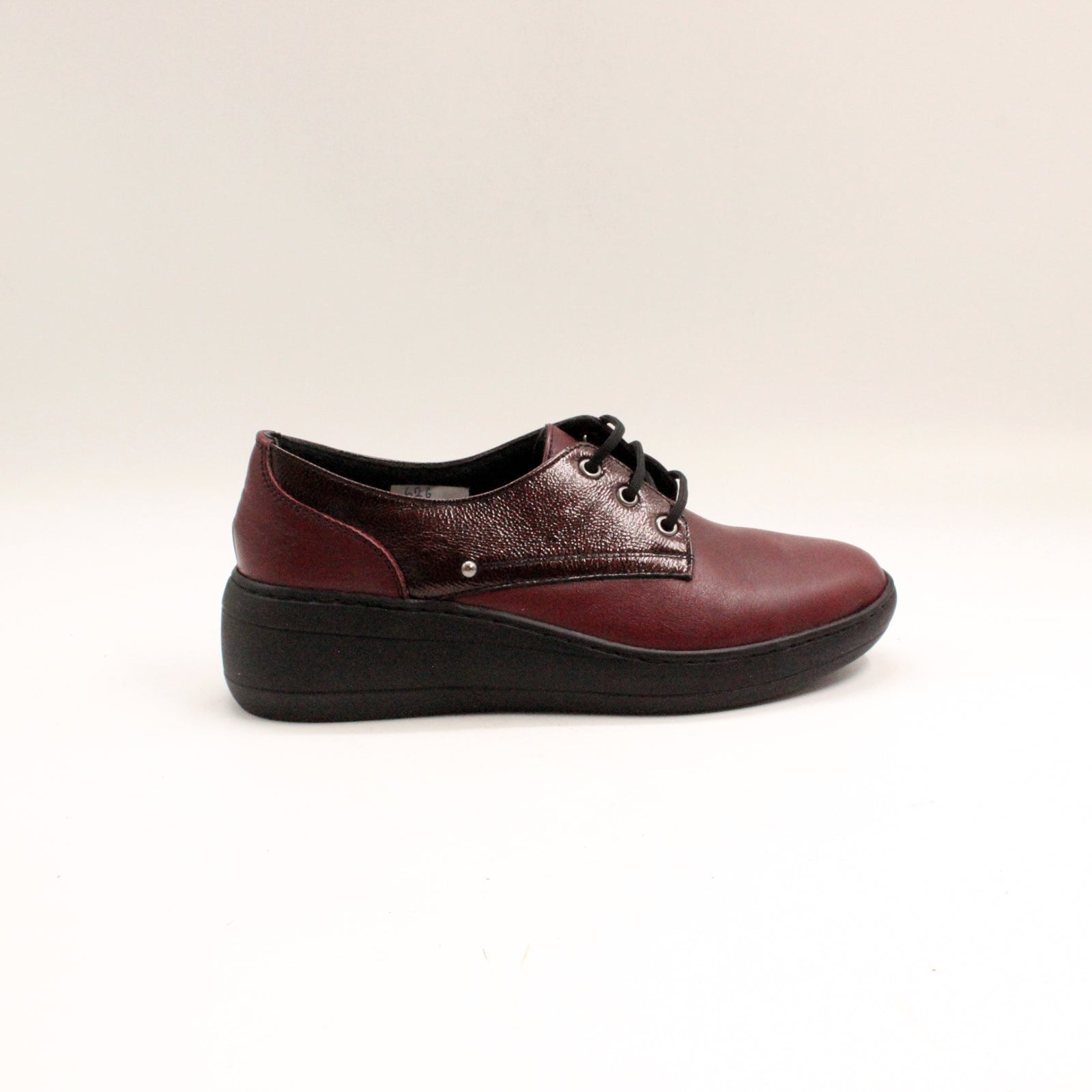 Pantofi Damă Casual Anna Viotti Piele Naturala D21-626 bordo