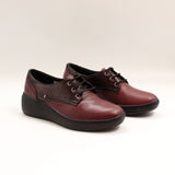 Pantofi Damă Casual Anna Viotti Piele Naturala D21-626 bordo