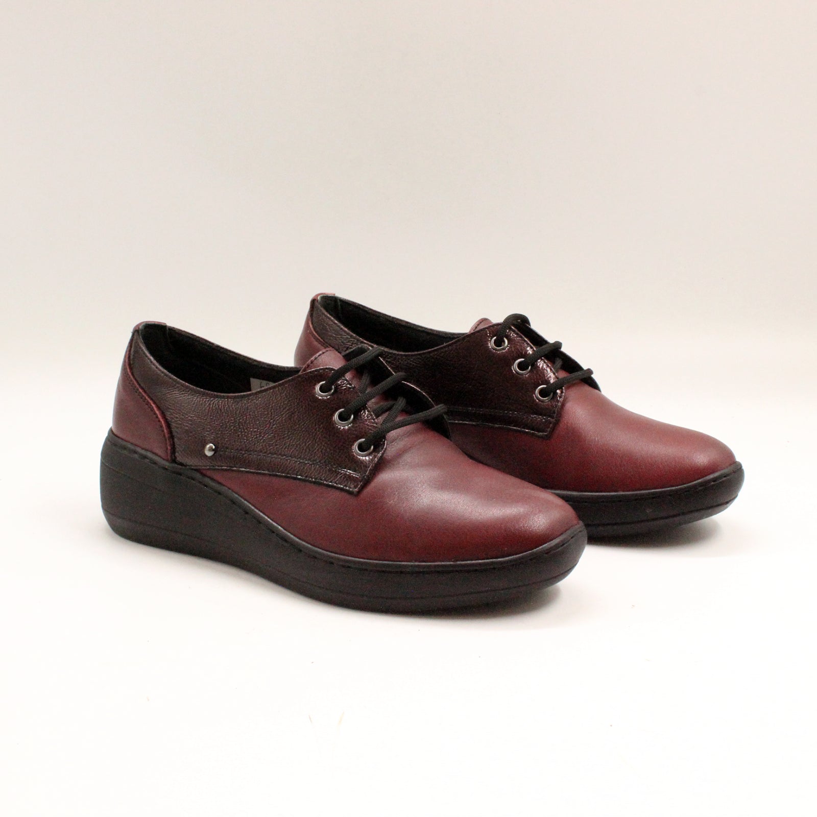 Pantofi Damă Casual Anna Viotti Piele Naturala D21-626 bordo