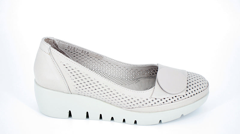 PANTOFI DAMA ANNA VIOTTI DIN PIELE NATURALA BEJ   - 5351