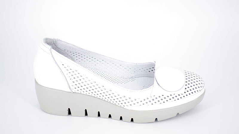 PANTOFI DAMA ANNA VIOTTI DIN PIELE NATURALA ALBI - 5351