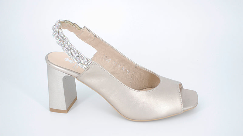 PANTOFI DAMA KORDELL DIN PIELE NATURALA AURIU -  2328