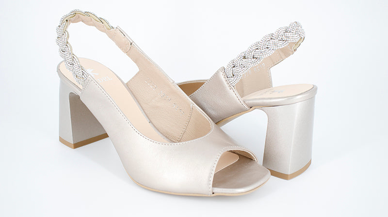 PANTOFI DAMA KORDELL DIN PIELE NATURALA AURIU -  2328