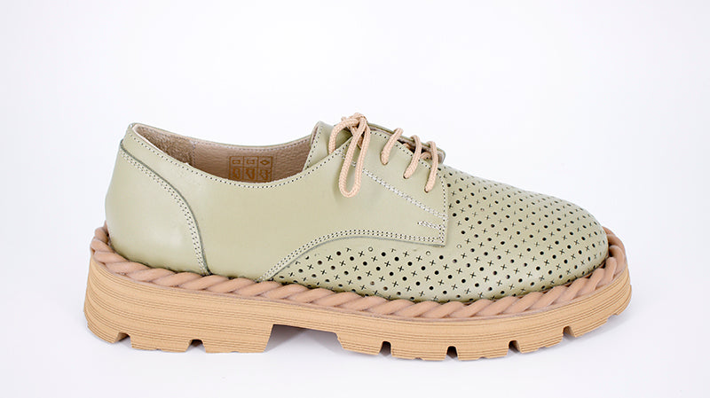 Pantofi dama anna viotti  din piele naturala menta - 482