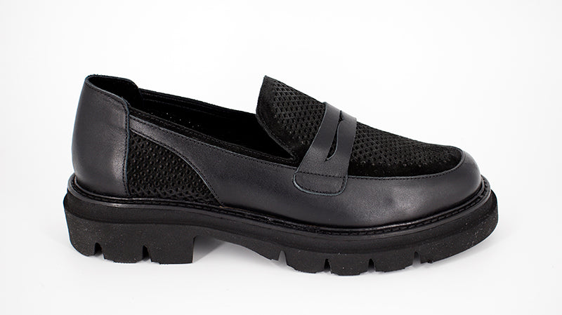 PANTOFI DAMA ANNA VIOTTI DIN PIELE NATURALA NEGRI - 369