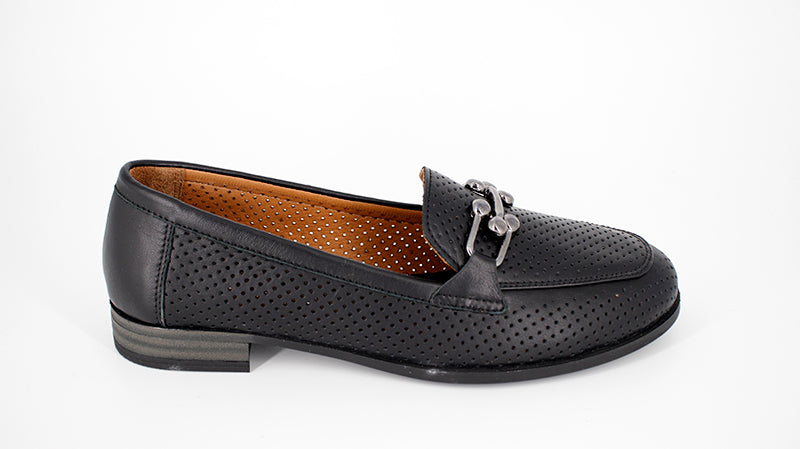 PANTOFI DAMA ANNA VIOTTI DIN PIELE NATURALA NEGRI - 159